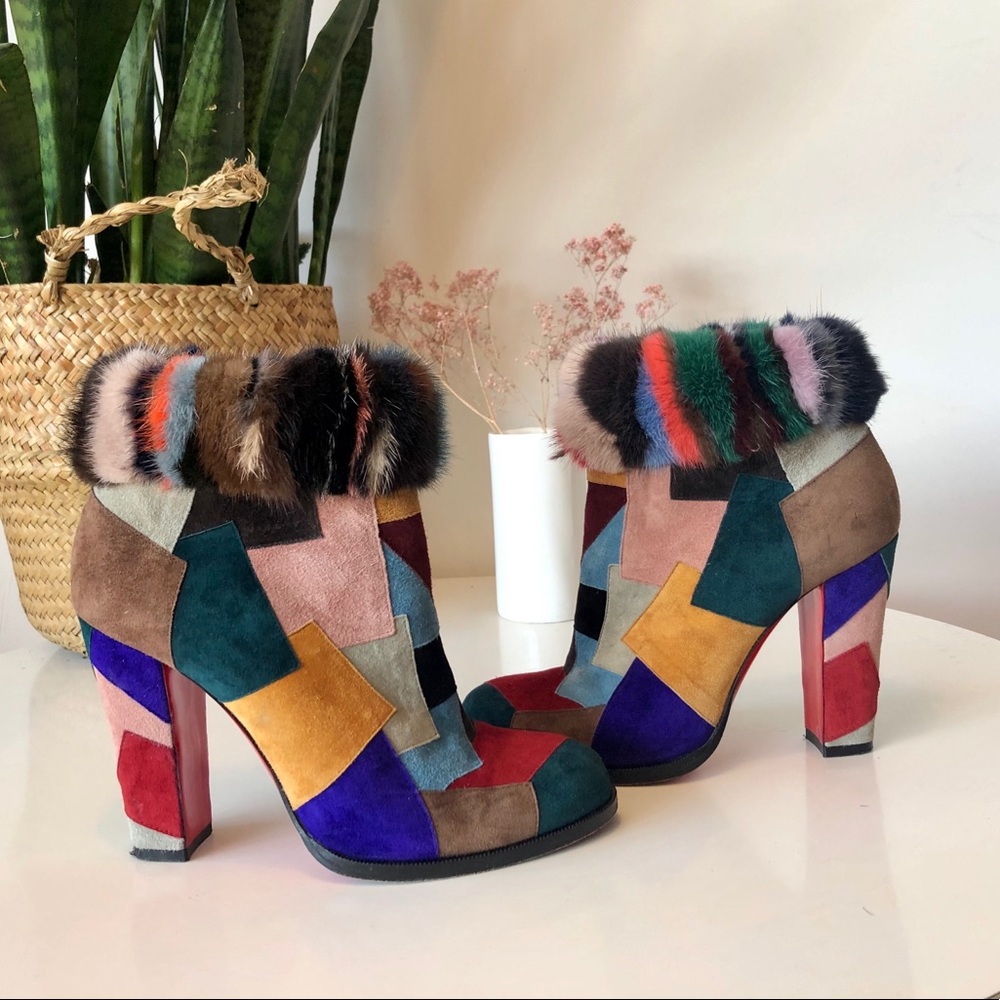 Christian Louboutin colorful boots
